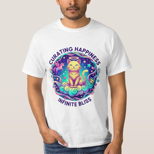 Camiseta Teto Gráfico de Sonhos de Magia Celestial e Unicór (Frente)