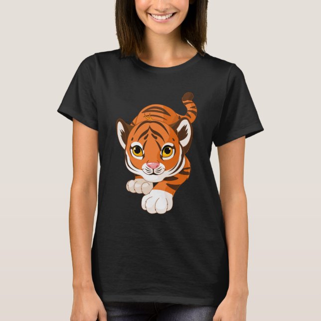 Camiseta Teto Gráfico de Tigre Premium (Frente)
