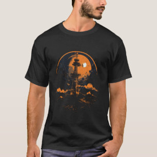 Camiseta Teto Gráfico de Torre de Controlo de Tráfego Aéreo