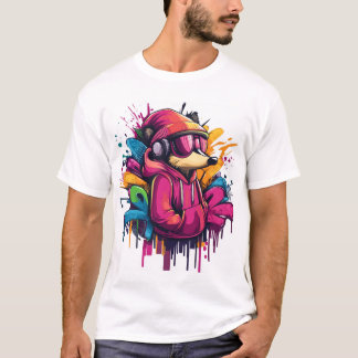 Camiseta Teto gráfico do rato inteligente
