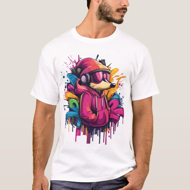 Camiseta Teto gráfico do rato inteligente (Frente)