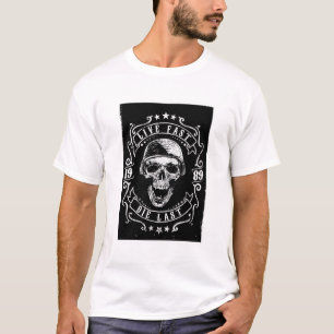 Camiseta Teto Gráfico do Último Caveira do White Live Fast