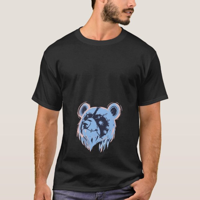 Camiseta Teto Gráfico do Urso Gráfico do Urso Grunge Artíst (Frente)
