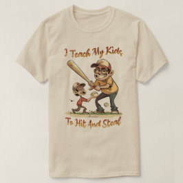 Camiseta Teto Gráfico Engraçado do Pai de Baseball - Acerto