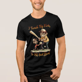 Camiseta Teto Gráfico Engraçado do Pai de Baseball - Acerto