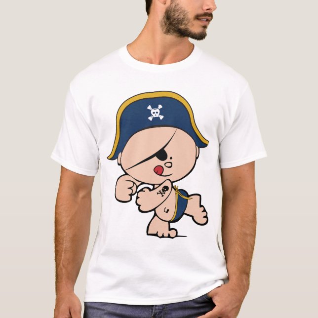 Camiseta Teto gráfico pirata para crianças (Frente)