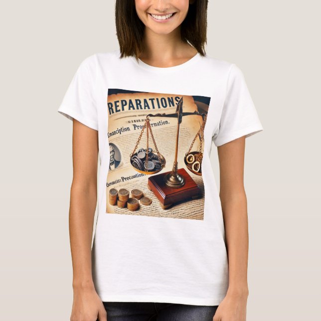 Camiseta Teto gráfico "Reparações" (Frente)