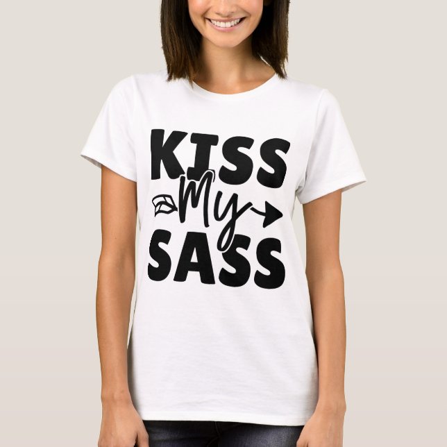 Camiseta Teto Gráfico Sassy com Atitude (Frente)