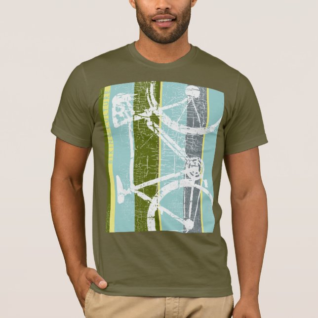 Camiseta Teto legal de bicicleta com faixas verticais (Frente)