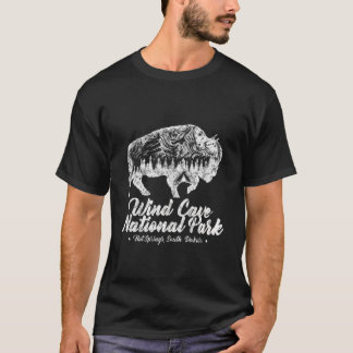 Camiseta Teto Nacional Do Parque Eólico Caverna Para Bison 