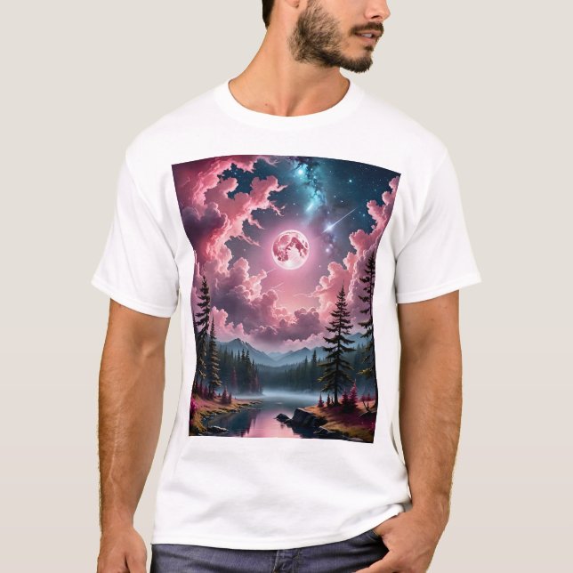 Camiseta Teto Paisagista Sonhador Sonhador Noturno Sonheira (Frente)