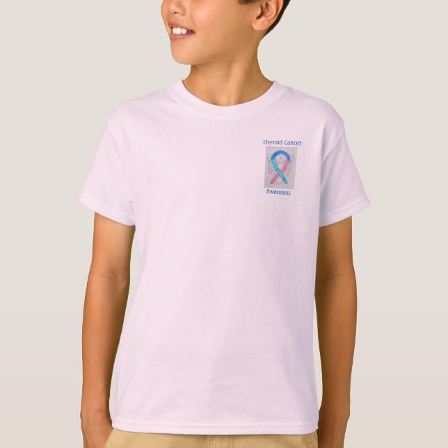 Camiseta Teto Personalizado do Anjo da Faixa de cânceres de (Frente)