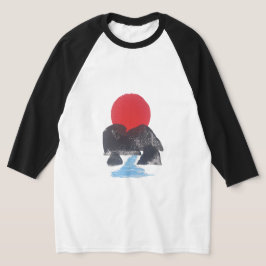 Camiseta Teto Plástico Sunset do Bloco Japandi Impressão Mo