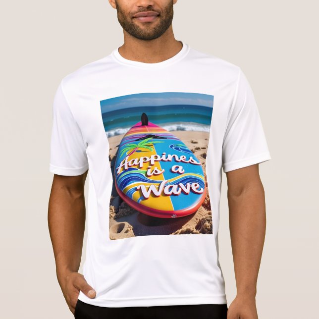 Camiseta Teto Surfboard de Onda Felicidade (Frente)