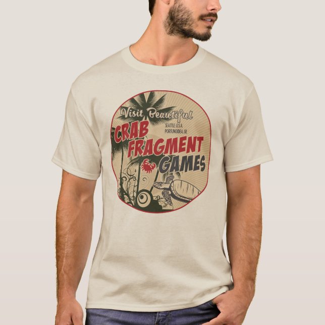 Camiseta Teto Tropical do Crab Fragment Games (Frente)