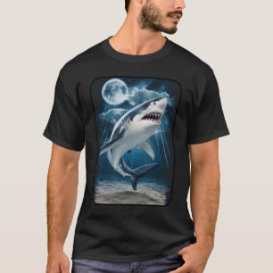 Camiseta Teto Vintage de Tubarão Branco do excelente