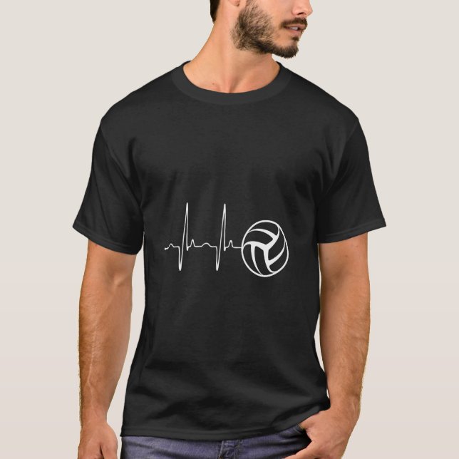Camiseta Teto Vollyball Engraçado com Pulso de Voleibol com (Frente)