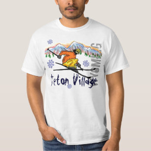 Camiseta Teton Village Wyoming - valor de ski tee
