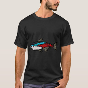 Camiseta Tetra neon - peixe de aquário de água doce