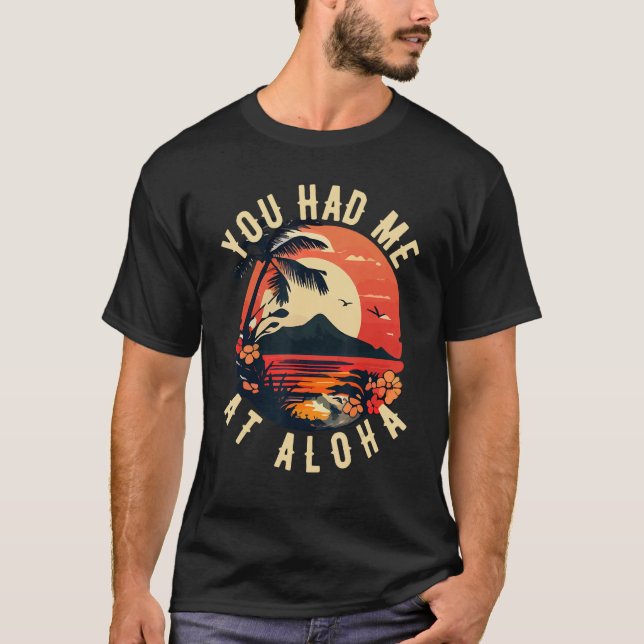 Camiseta Teve-me em Aloha Shirt Engraçado Havaiano Tiki T-s (Frente)