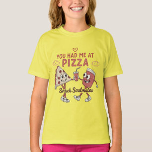 Camiseta Teve-me na Pizza - Bonitinha Engraçada