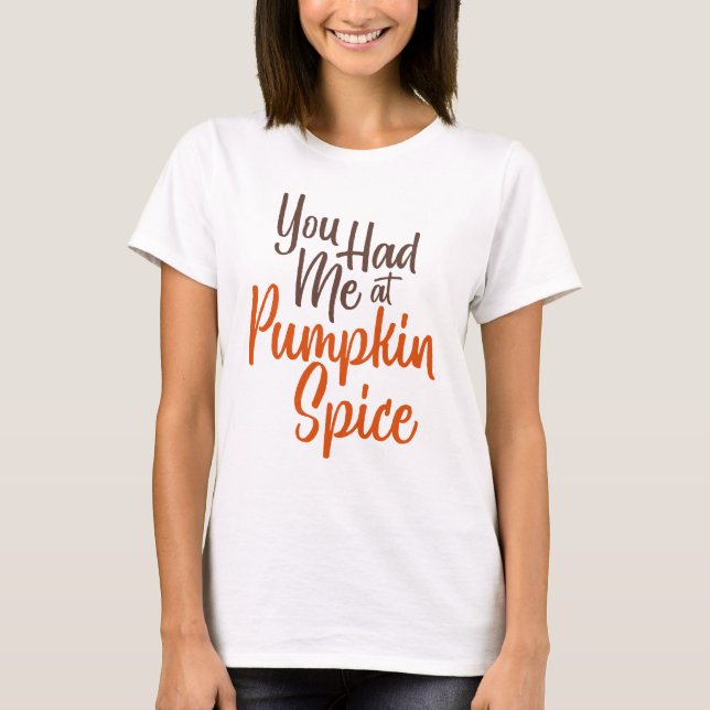 Camiseta Teve-me no Teto Pumpkin Spice (Frente)