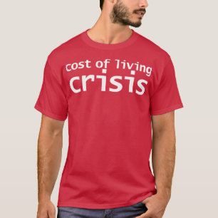 Camiseta Tex Branco Mínimo de Tipografia de Crise de Custo 