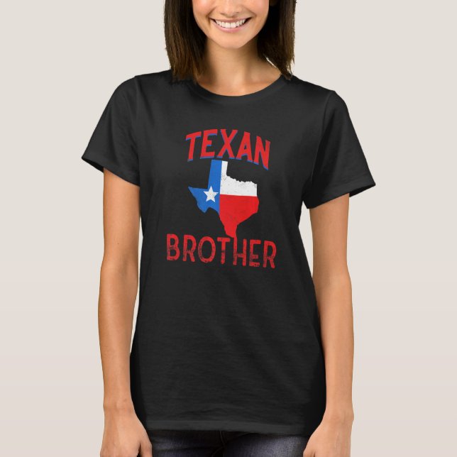 Camiseta Texan Brother Flag Texas Vintage Orud (Frente)