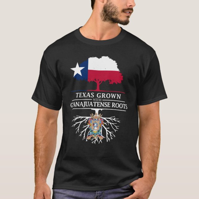 Camiseta Texan crescido com raizes de Guanajuato (Frente)