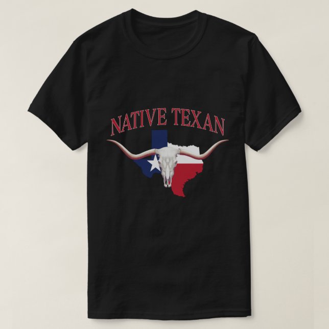 Camiseta Texano nativo (Frente do Design)