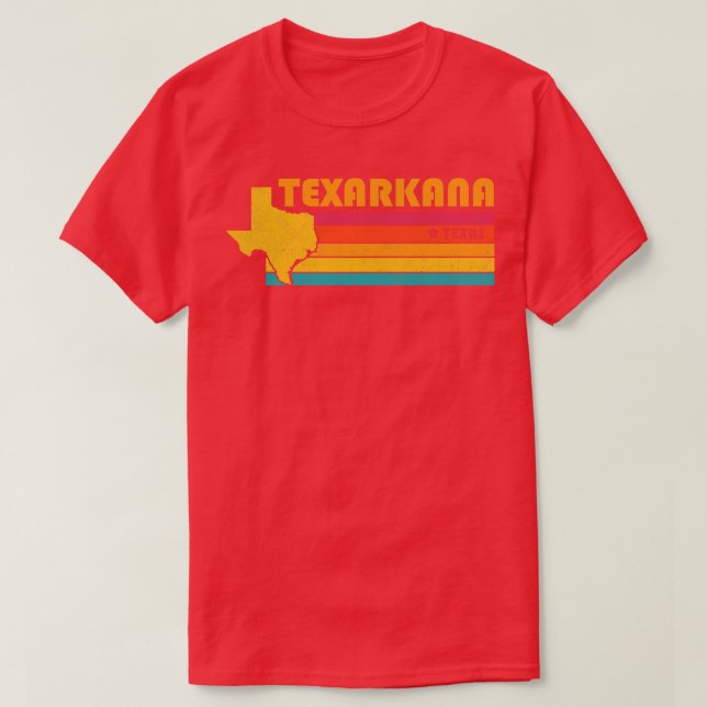 Camiseta Texarkana Texas Vintage angustiou Souvenir (Frente do Design)
