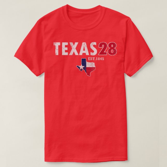 Camiseta Texas 28th State 1845 Vintage Texan (Frente do Design)