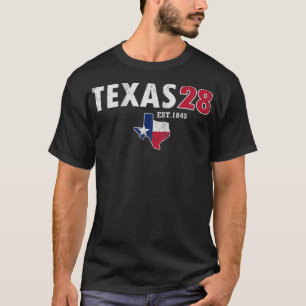 Camiseta Texas 28th State 1845 Vintage Texan