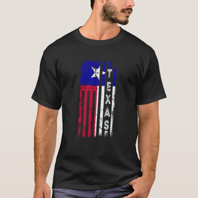 Camiseta Texas American Flag Home State of Texas Flag (Frente)