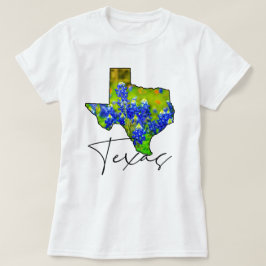 Camiseta Texas Bluebonnets Estado do Texas Arte Refinada