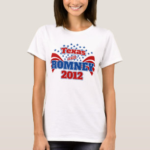 Camiseta Texas com Romney 2012