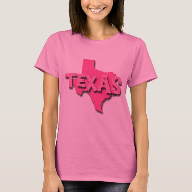 CAMISETA TEXAS COR-DE-ROSA (Frente)