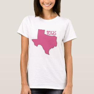 Camiseta Texas cor-de-rosa