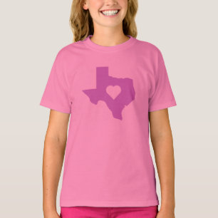 Camiseta Texas cor-de-rosa