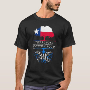 Camiseta Texas Cresceu com o Orgulho escocês de Raízes na E