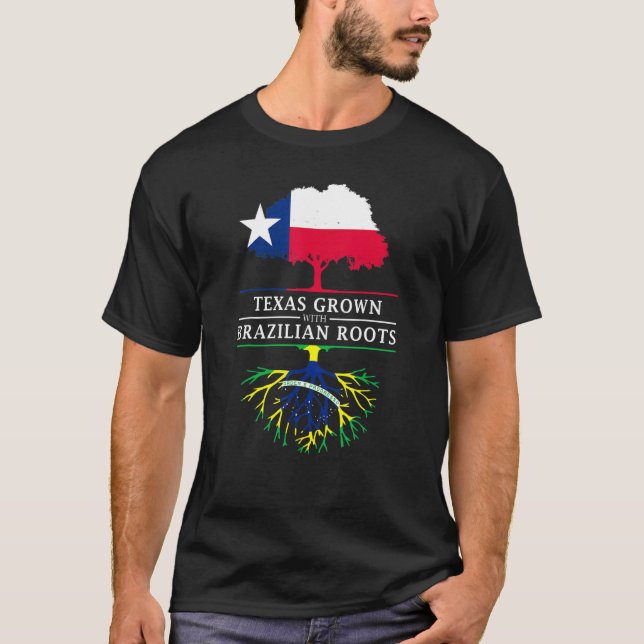 Camiseta Texas cresceu com raízes brasileiras no Brasil (Frente)