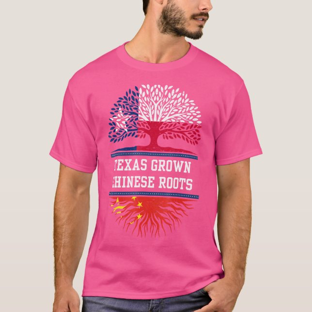 Camiseta Texas cresceu com raízes chinesas na China (Frente)
