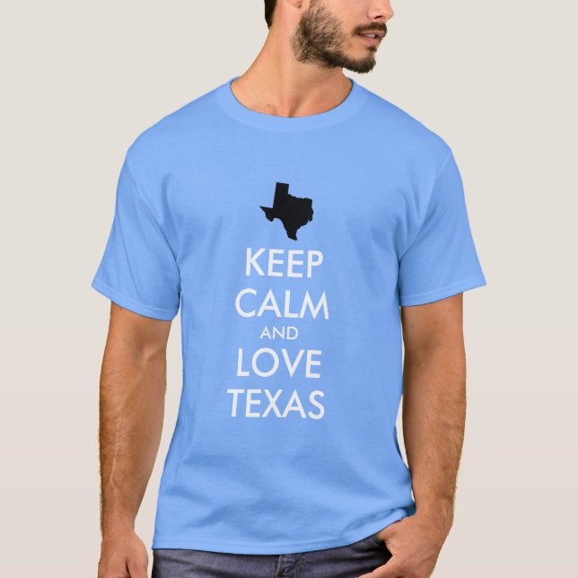 Camiseta TEXAS DE AMOR E CALMA personalizáveis (Frente)