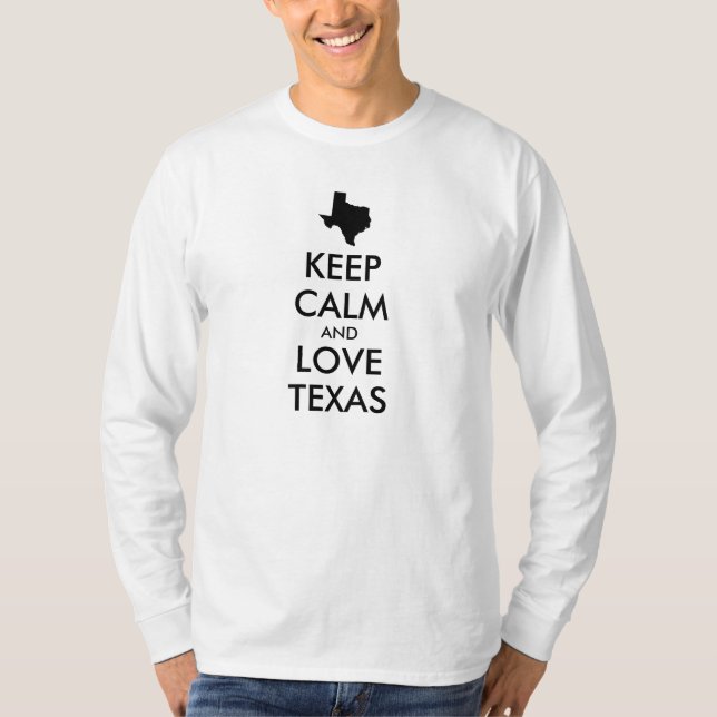 Camiseta TEXAS DE AMOR E CALMA personalizáveis (Frente)