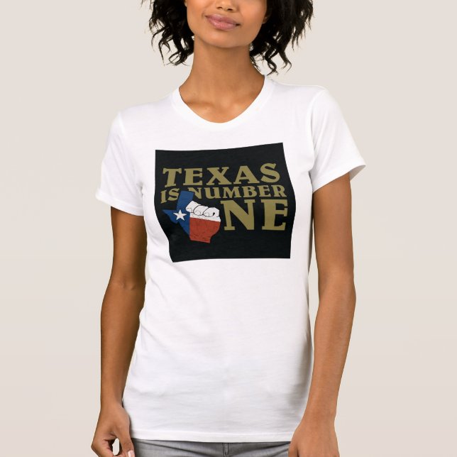 Camiseta Texas é a camisola de alças das mulheres do número (Frente)