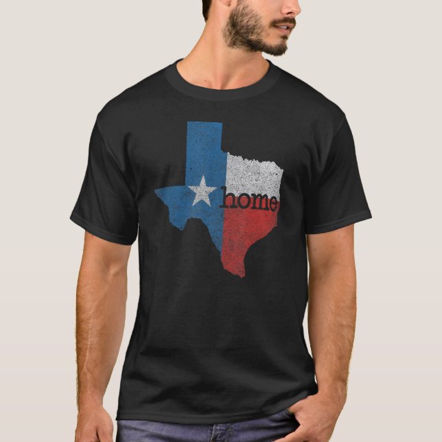 Camiseta Texas é o Estado do Mapa Afastado (Frente)