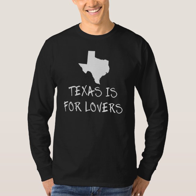 Camiseta Texas é para Design de Palavras Estaduais (Frente)