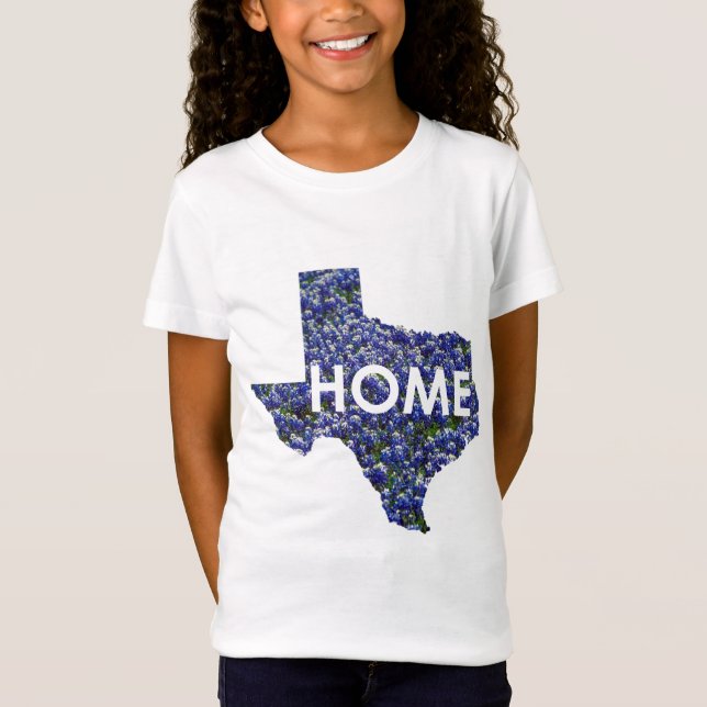 Camiseta Texas é parte superior Home das meninas (Frente)