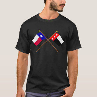 Camiseta Texas e república cruzados das bandeiras do Rio