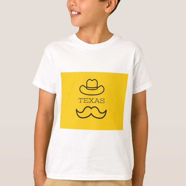 Camiseta Texas em amarelo 2 (Frente)